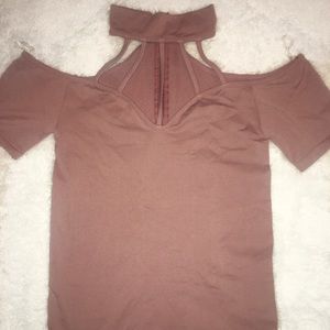 Fitting nude colored shirt